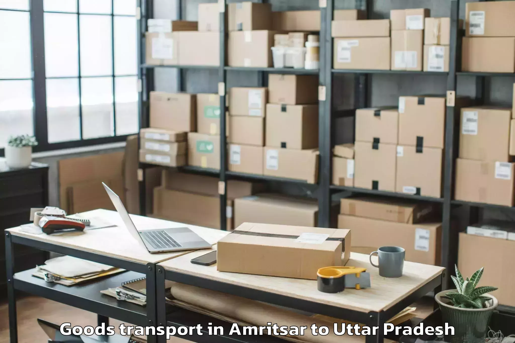 Easy Amritsar to Hamirpur Uttar Pradesh Goods Transport Booking